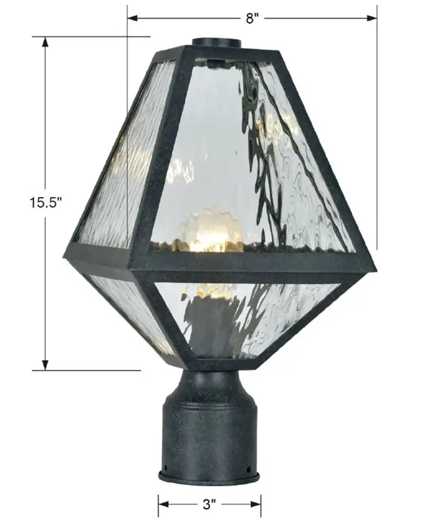 Glacier 8" Outdoor Post Light - Image 5