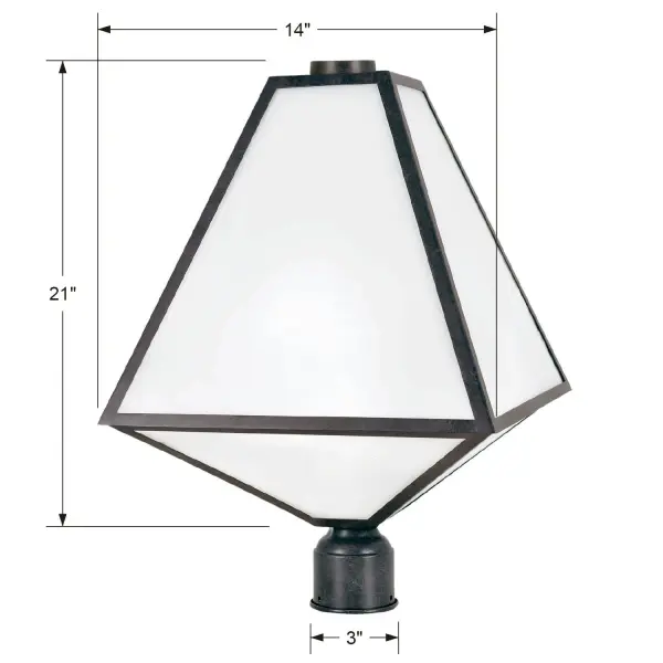 Glacier 14" Outdoor Post Light - Image 6