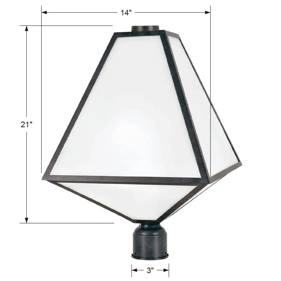 Glacier 14" Outdoor Post Light - Image 6