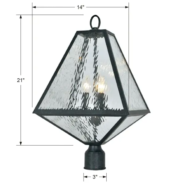 Glacier 14" Outdoor Post Light - Image 5