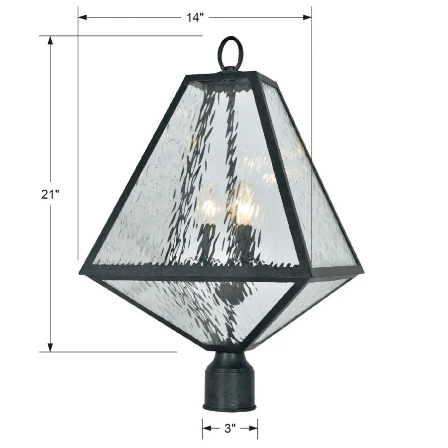 Glacier 14" Outdoor Post Light - Image 5