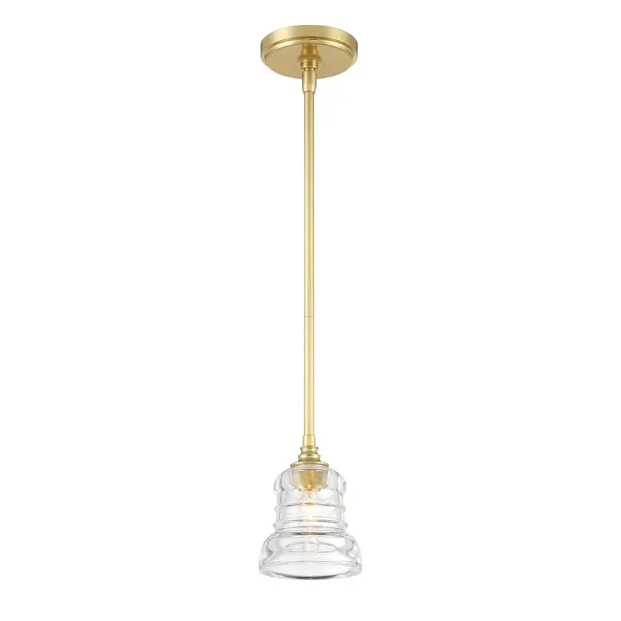 Gregory 5" Ribbed Glass Mini Pendant - Image 1