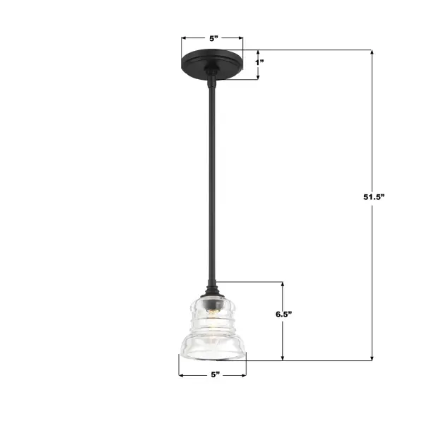 Gregory 5" Ribbed Glass Mini Pendant - Image 17