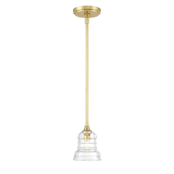 Gregory 5" Ribbed Glass Mini Pendant - Image 3