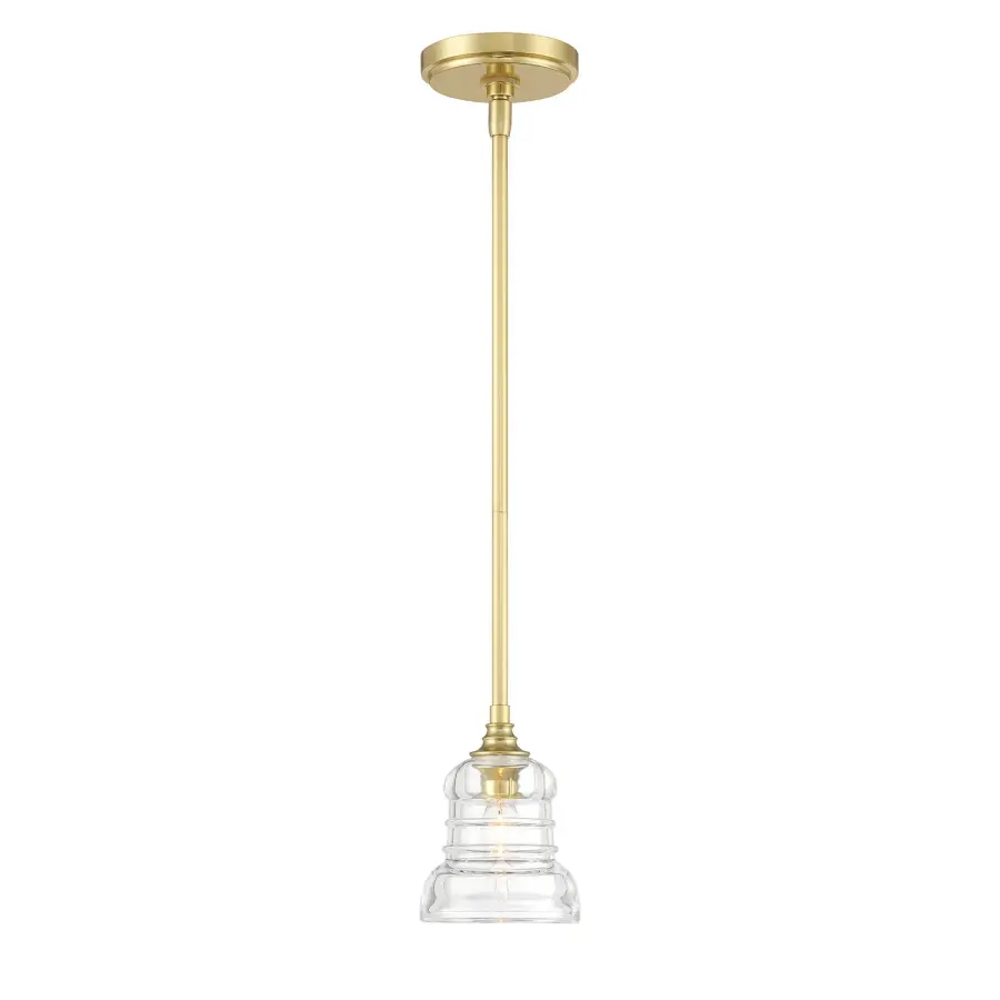 Gregory 5" Ribbed Glass Mini Pendant - Image 3