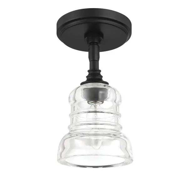 Gregory 5" Semi Flush Mount in Aged Brass - Image 11