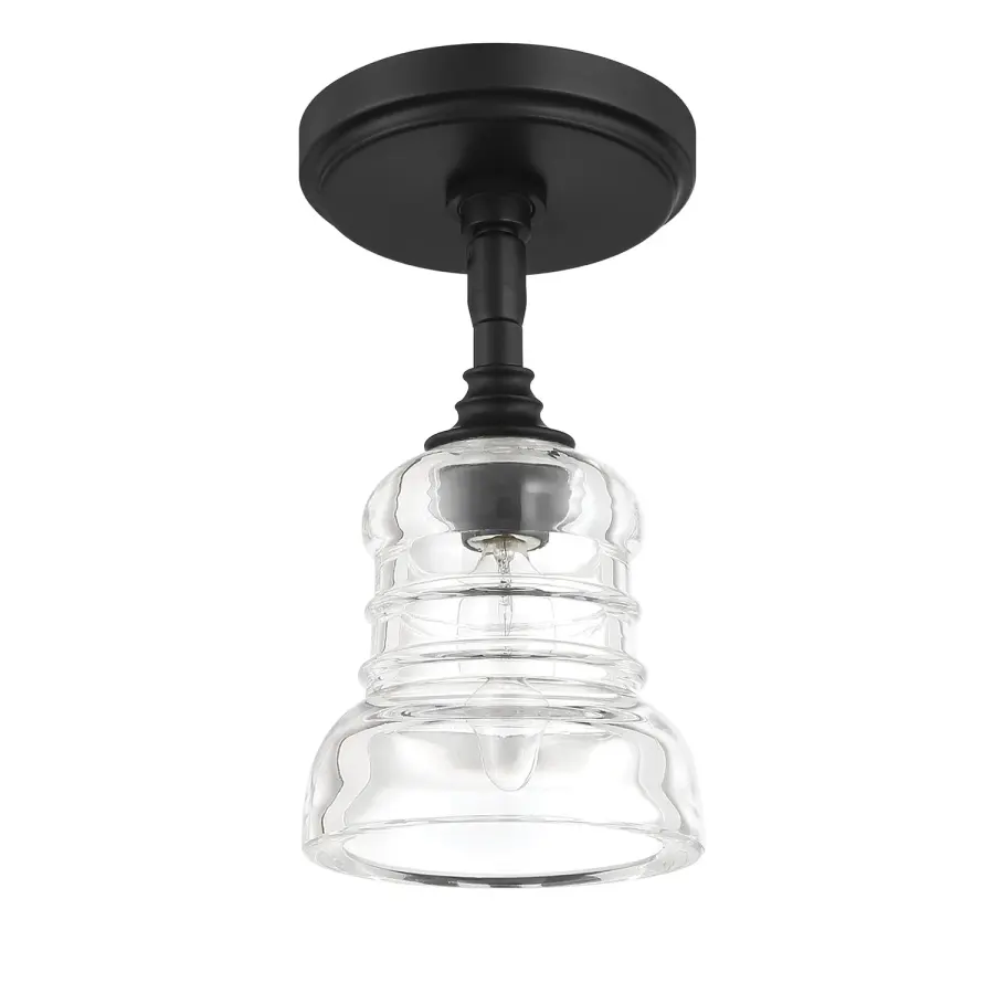 Gregory 5" Semi Flush Mount in Aged Brass - Image 11