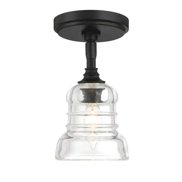Gregory 5" Semi Flush Mount in Aged Brass - Image 12