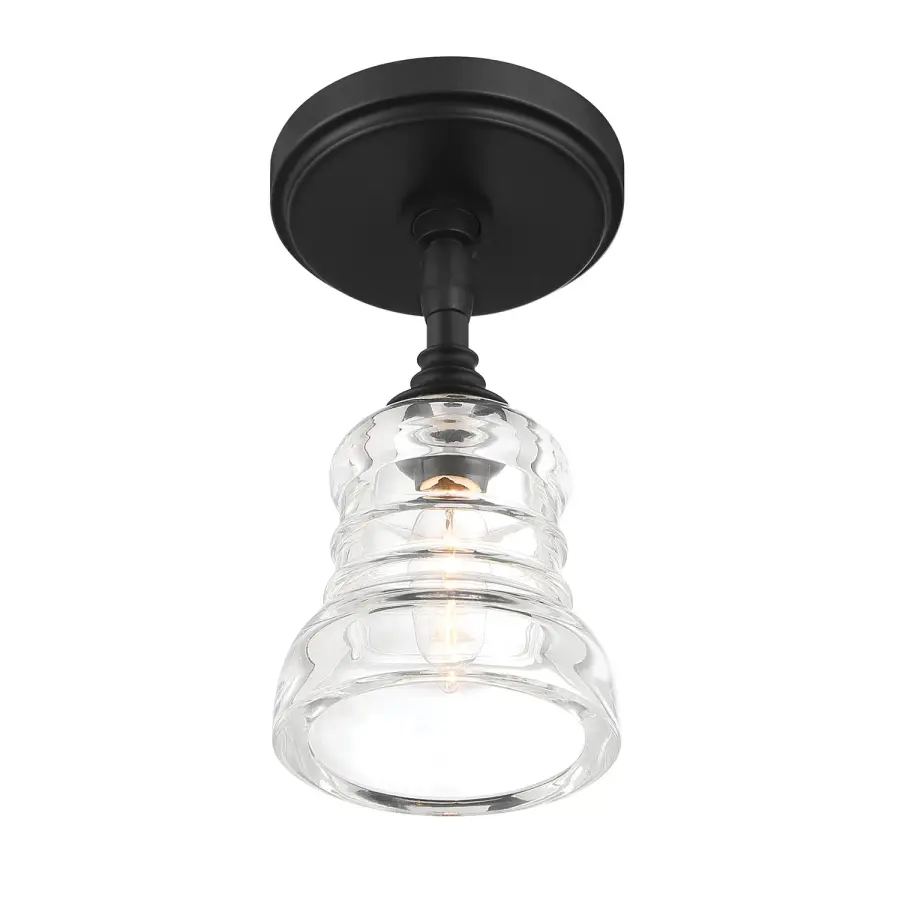 Gregory 5" Semi Flush Mount in Aged Brass - Image 13