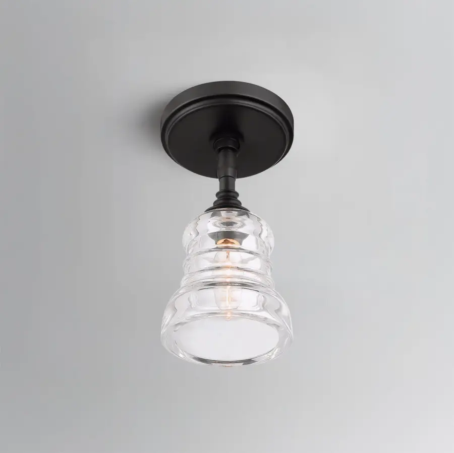 Gregory 5" Semi Flush Mount in Aged Brass - Image 16