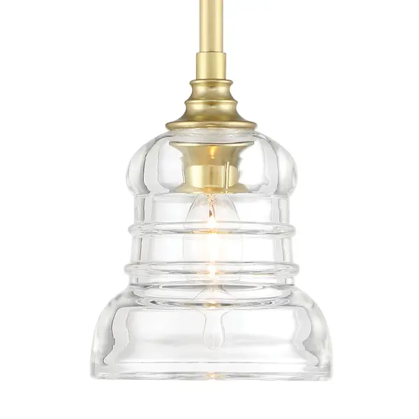Gregory 5" Semi Flush Mount in Aged Brass - Image 5