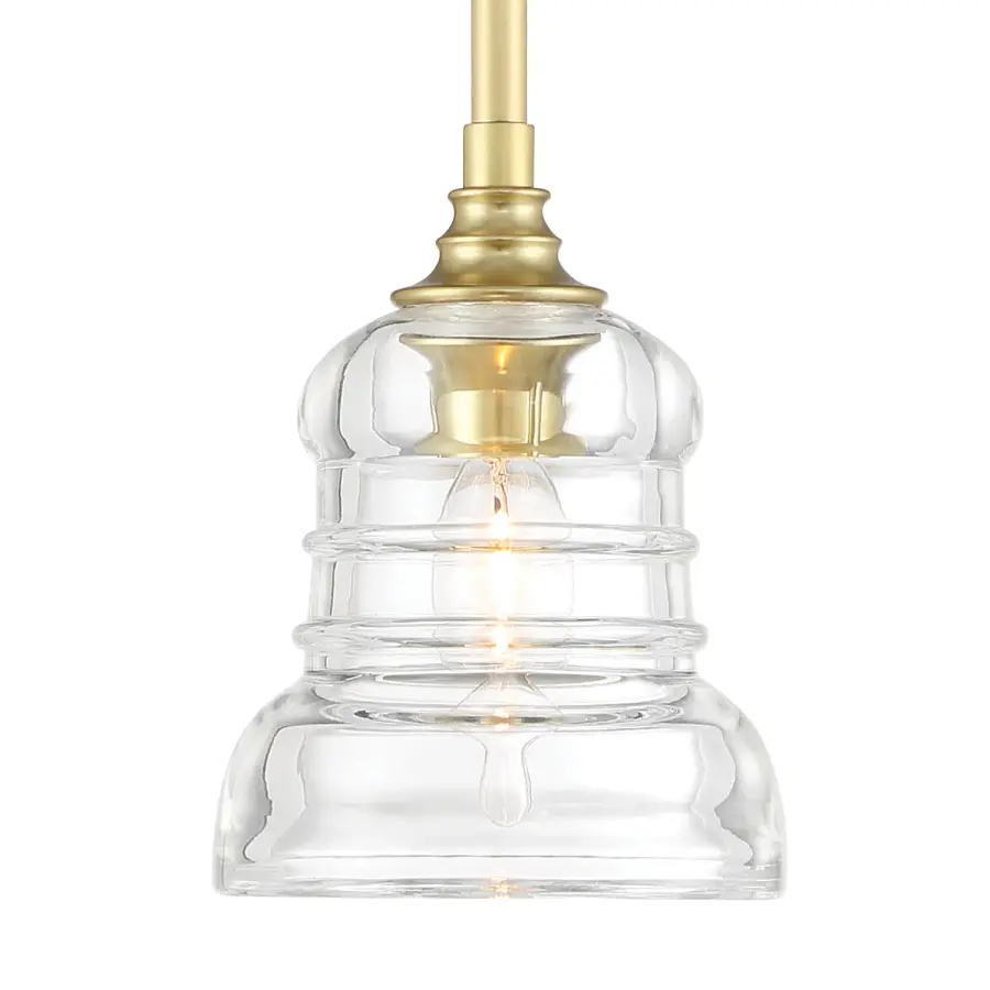 Gregory 5" Semi Flush Mount in Aged Brass - Image 5