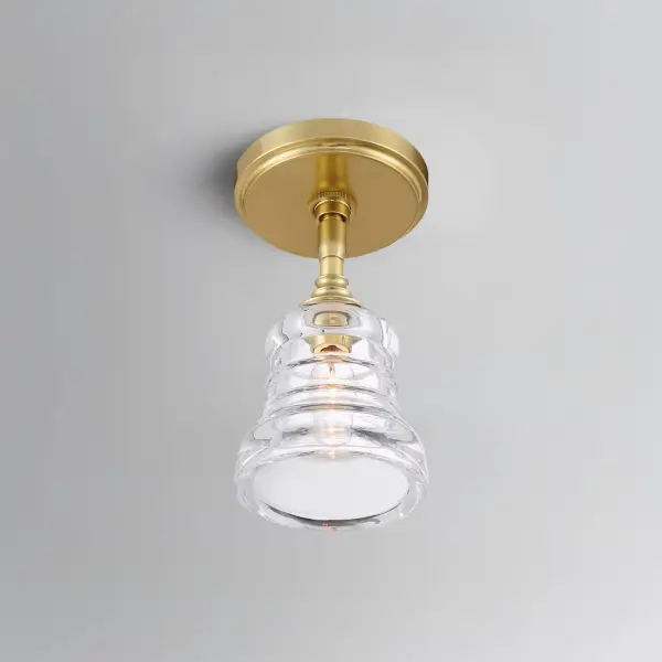 Gregory 5" Semi Flush Mount in Aged Brass - Image 7