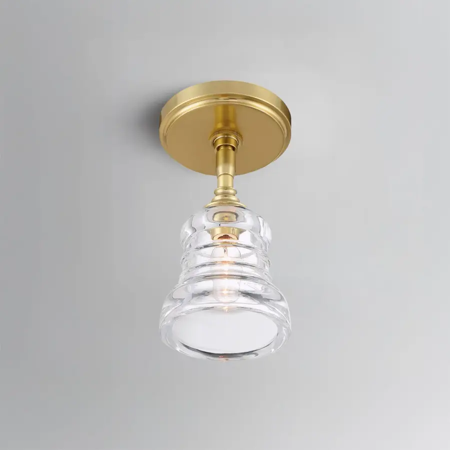 Gregory 5" Semi Flush Mount in Aged Brass - Image 7