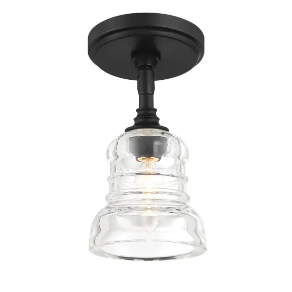 Gregory 5" Semi Flush Mount in Aged Brass - Image 10