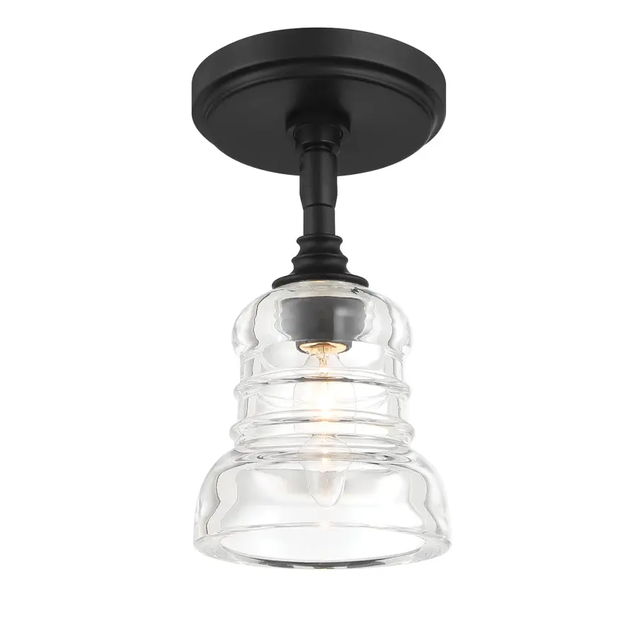 Gregory 5" Semi Flush Mount in Aged Brass - Image 10