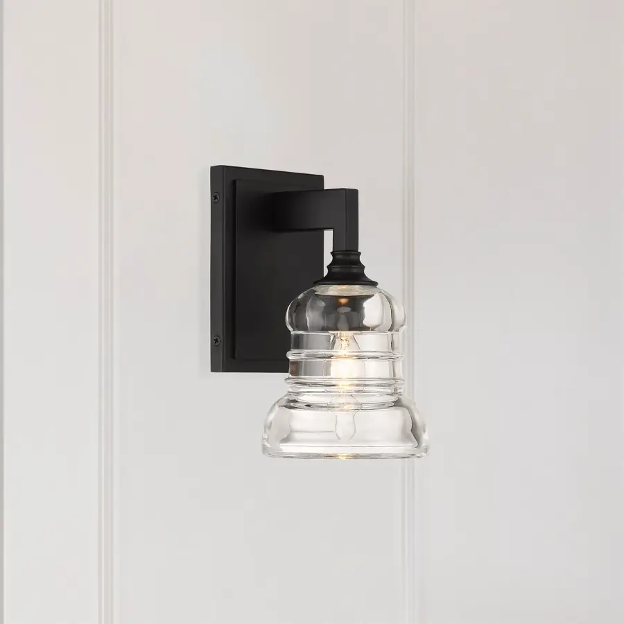Gregory 5" Ribbed Glass Sconce - Image 14