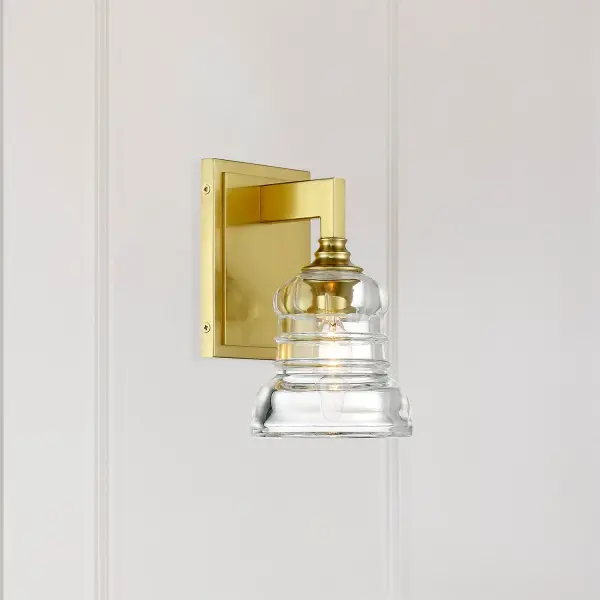 Gregory 5" Ribbed Glass Sconce - Image 6