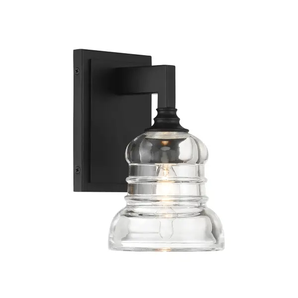 Gregory 5" Ribbed Glass Sconce - Image 9