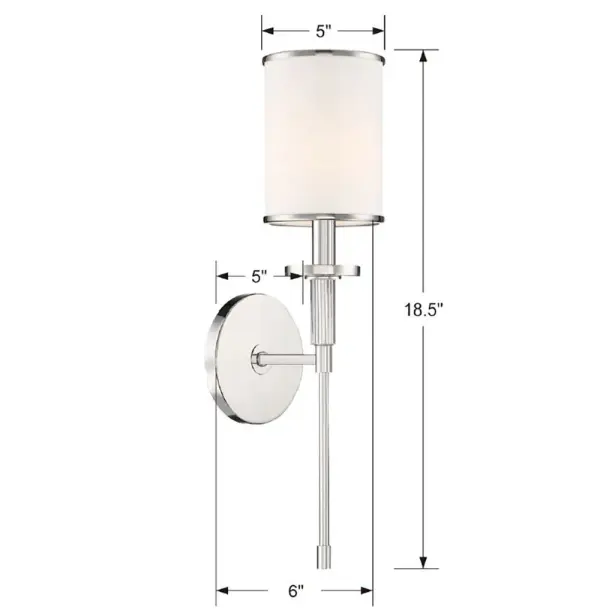 Hatfield 5" Sconce in Polished Nickel - Image 15