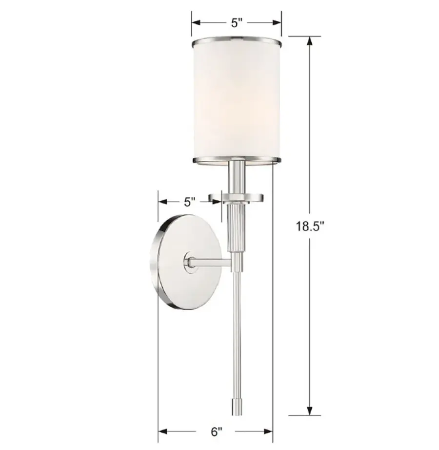 Hatfield 5" Sconce in Polished Nickel - Image 15
