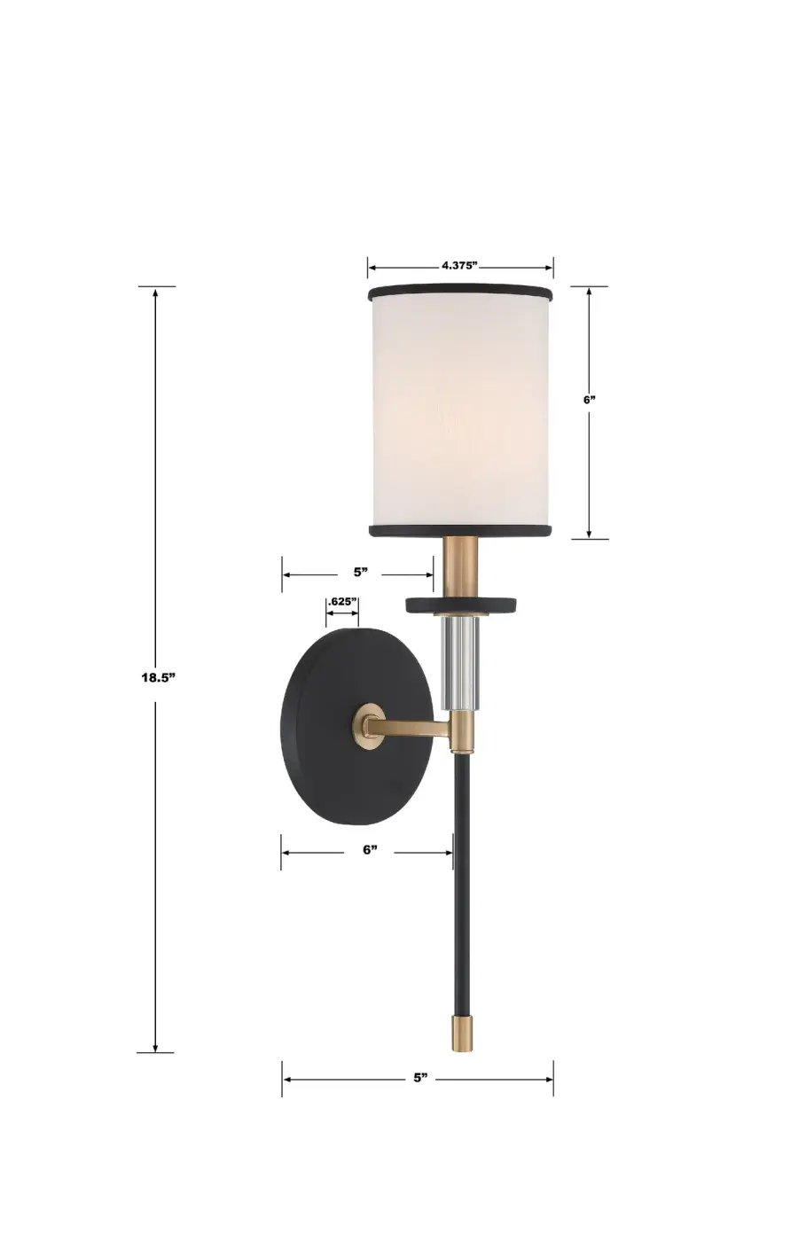 Hatfield 5" Sconce in Polished Nickel - Image 7