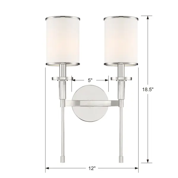 Hatfield 12" Sconce in Polished Nickel - Image 13