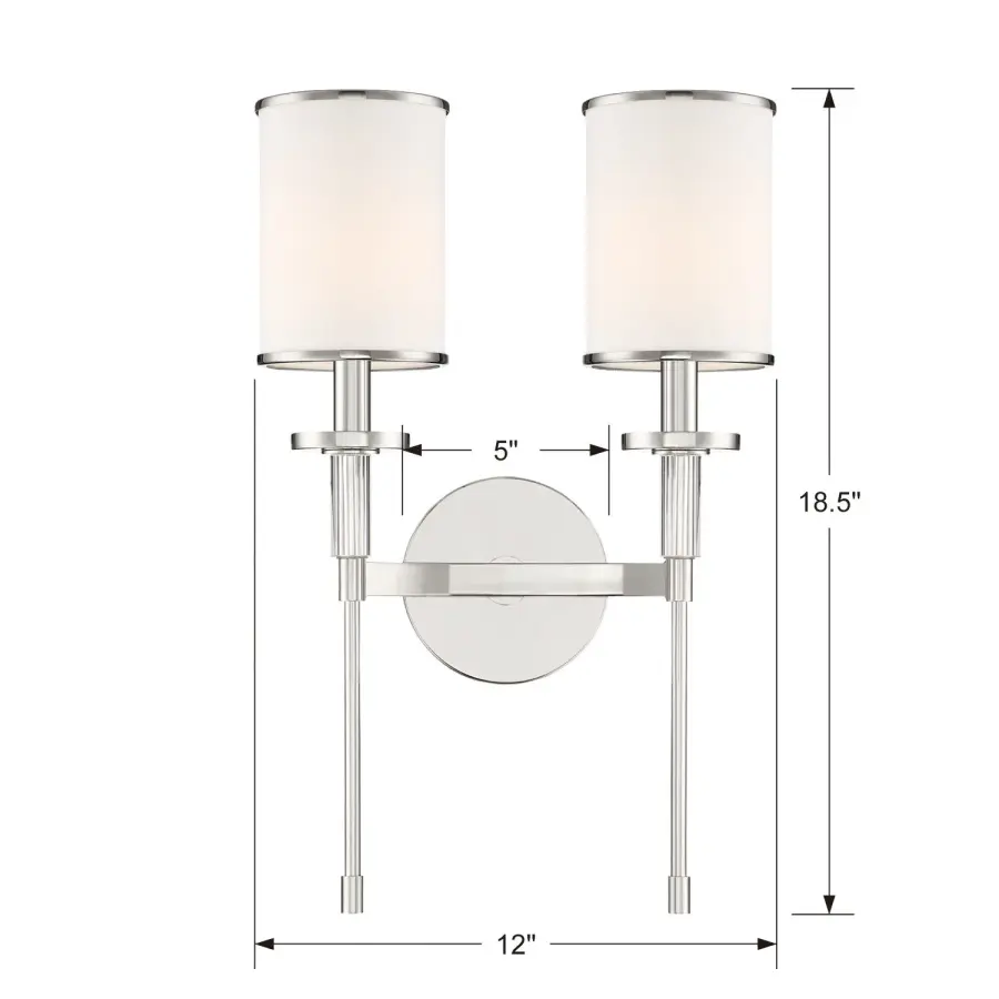 Hatfield 12" Sconce in Polished Nickel - Image 13