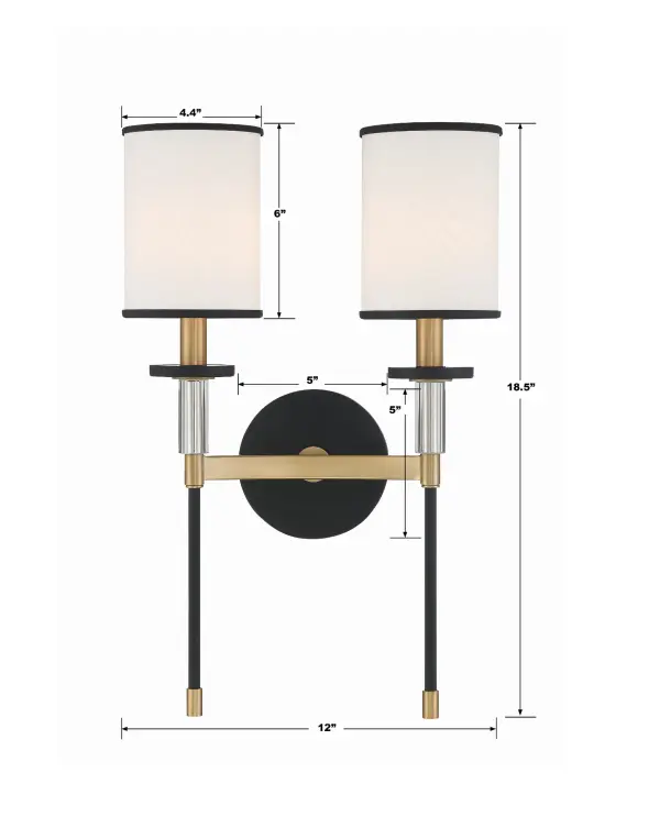 Hatfield 12" Sconce in Polished Nickel - Image 7