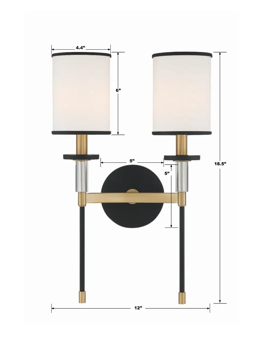 Hatfield 12" Sconce in Polished Nickel - Image 7