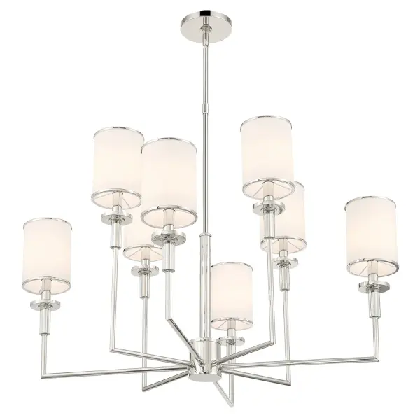 Hatfield 33.25" Chandelier in Polished Nickel - Image 12