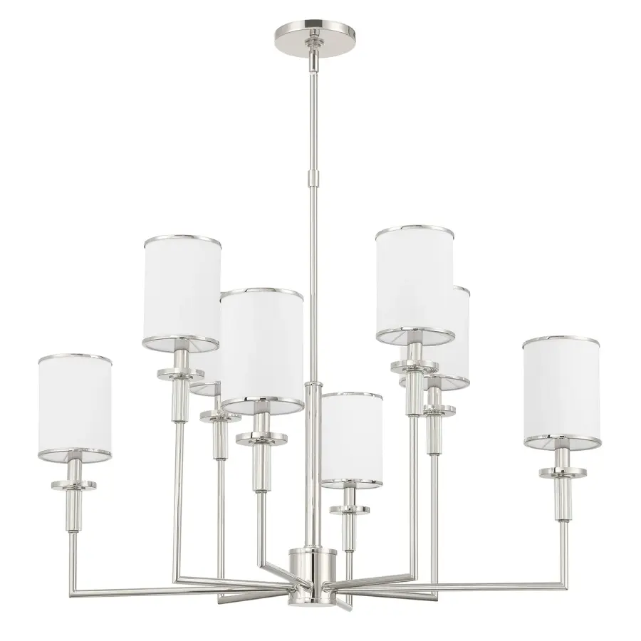 Hatfield 33.25" Chandelier in Polished Nickel - Image 10
