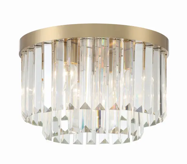 Hayes 16" Flush Mount in Aged Brass - Image 1