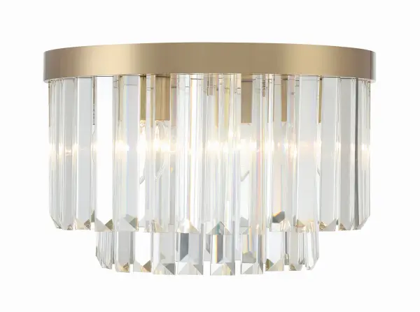 Hayes 16" Flush Mount in Aged Brass - Image 2