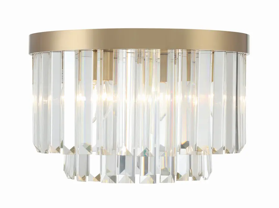 Hayes 16" Flush Mount in Aged Brass - Image 2