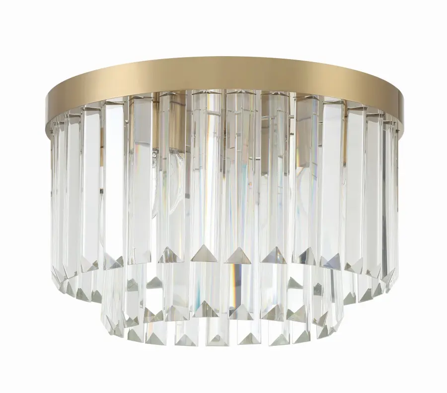 Hayes 16" Flush Mount in Aged Brass - Image 3
