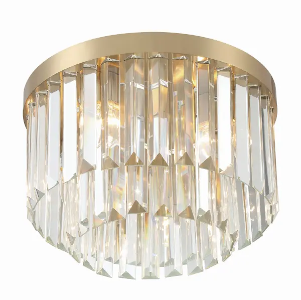 Hayes 16" Flush Mount in Aged Brass - Image 4