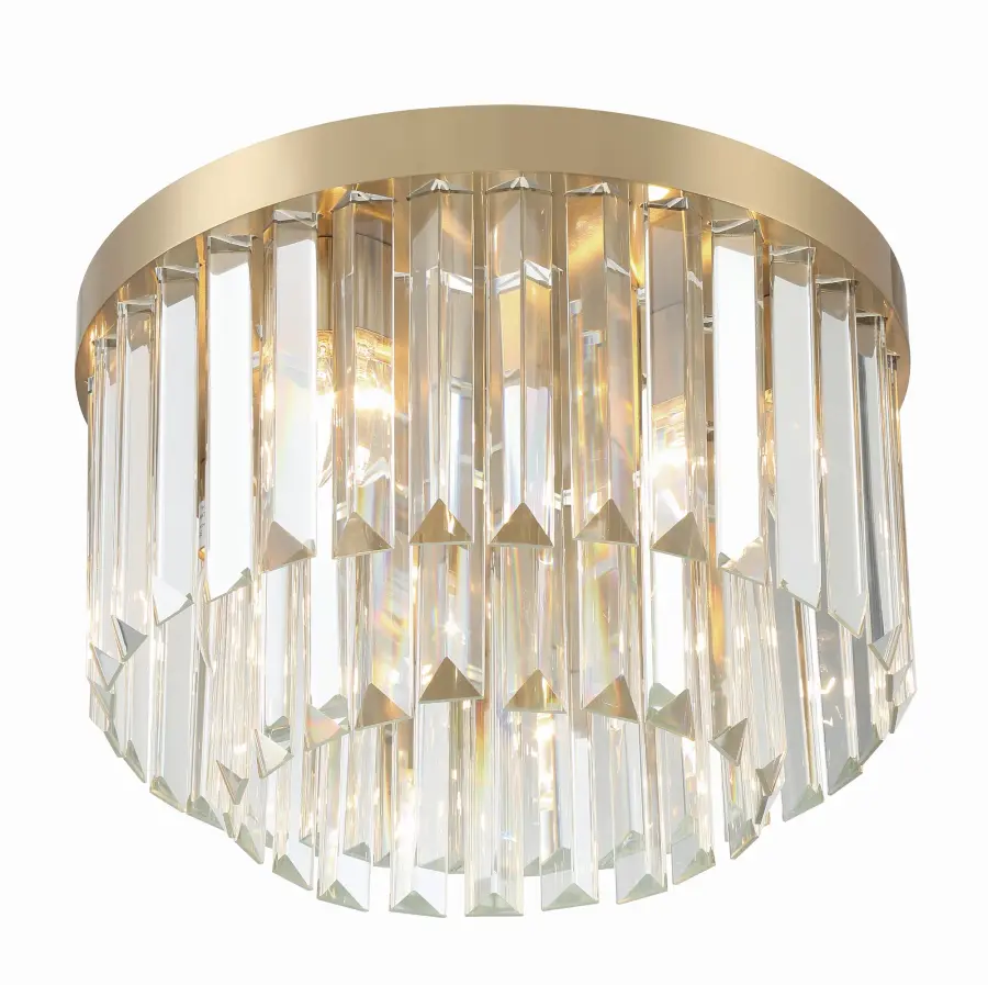 Hayes 16" Flush Mount in Aged Brass - Image 4