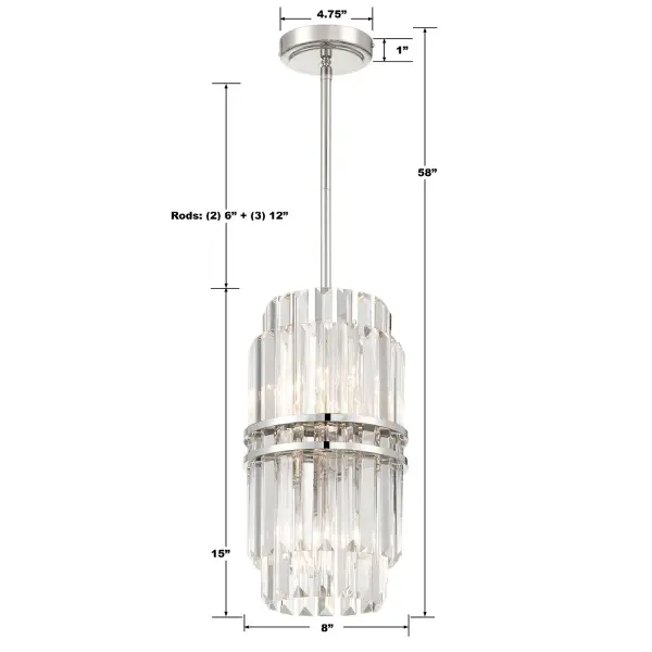 Hayes 8" Crystal Chandelier - Image 15