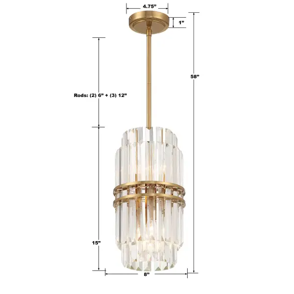 Hayes 8" Crystal Chandelier - Image 7