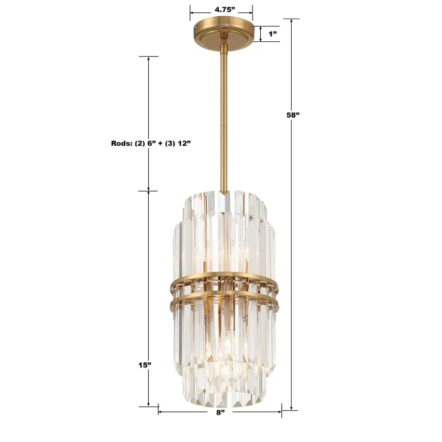 Hayes 8" Crystal Chandelier - Image 7