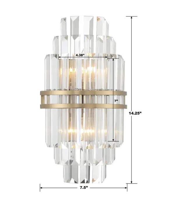 Hayes 7.5" Crystal Sconce - Image 6
