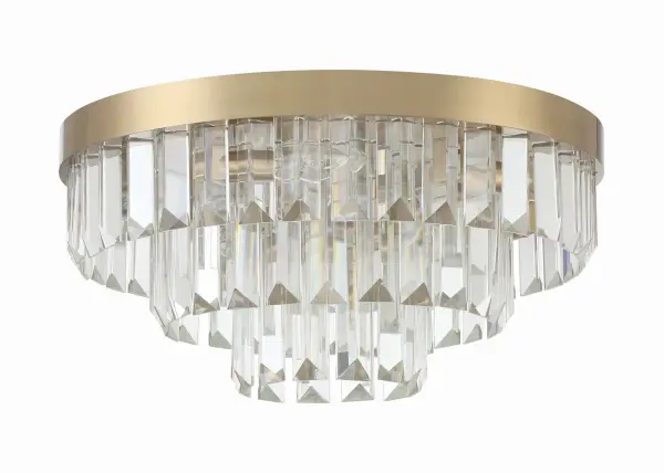 Hayes 18" Flush Mount in Aged Brass - Image 1
