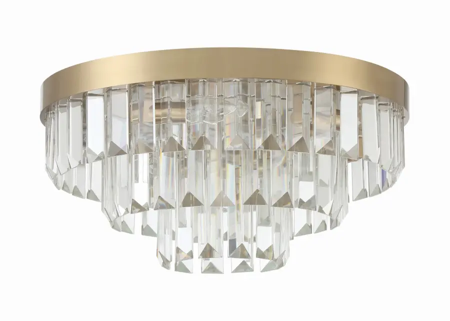 Hayes 18" Flush Mount in Aged Brass - Image 1