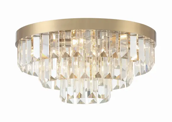 Hayes 18" Flush Mount in Aged Brass - Image 2