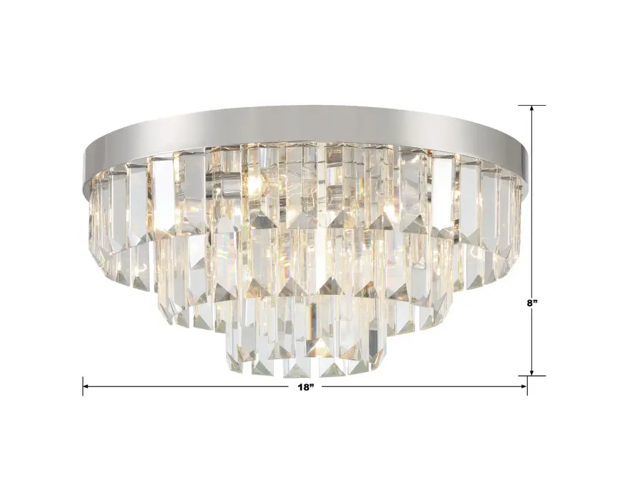 Hayes 18" Flush Mount in Aged Brass - Image 13