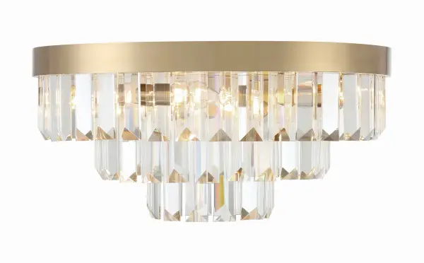 Hayes 18" Flush Mount in Aged Brass - Image 3