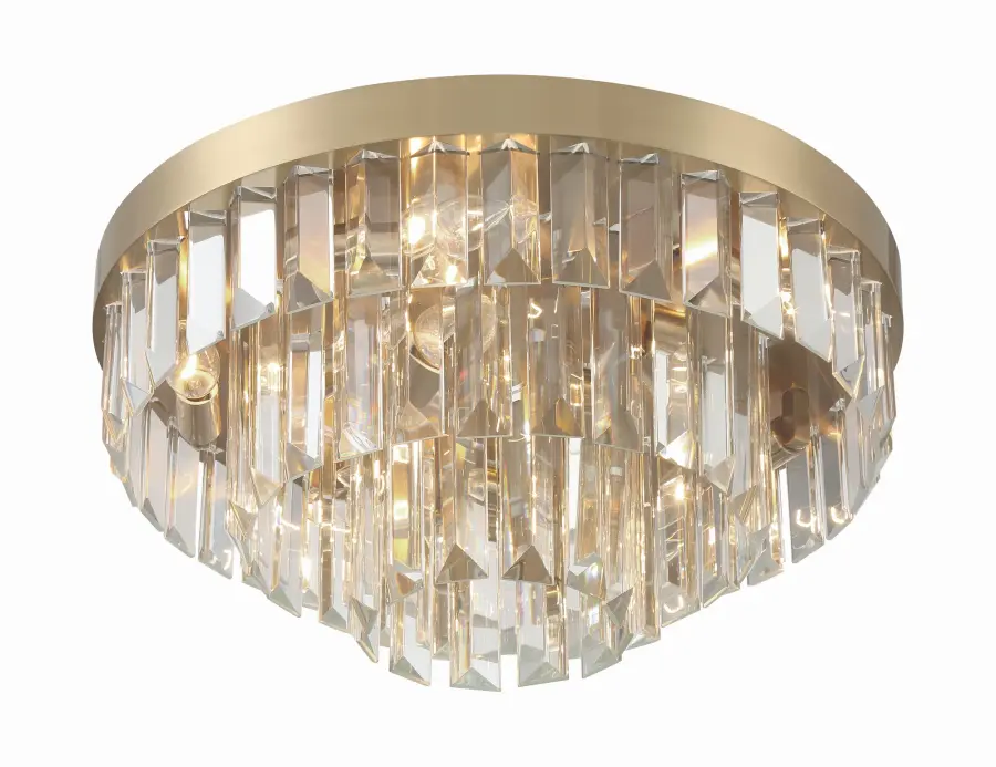 Hayes 18" Flush Mount in Aged Brass - Image 4