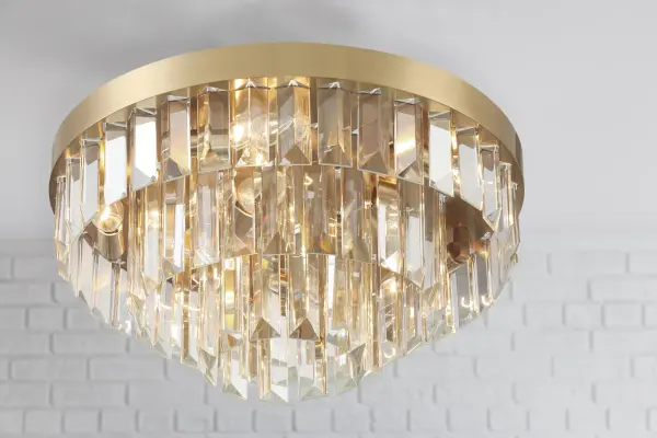 Hayes 18" Flush Mount in Aged Brass - Image 5