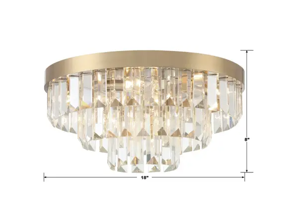 Hayes 18" Flush Mount in Aged Brass - Image 6